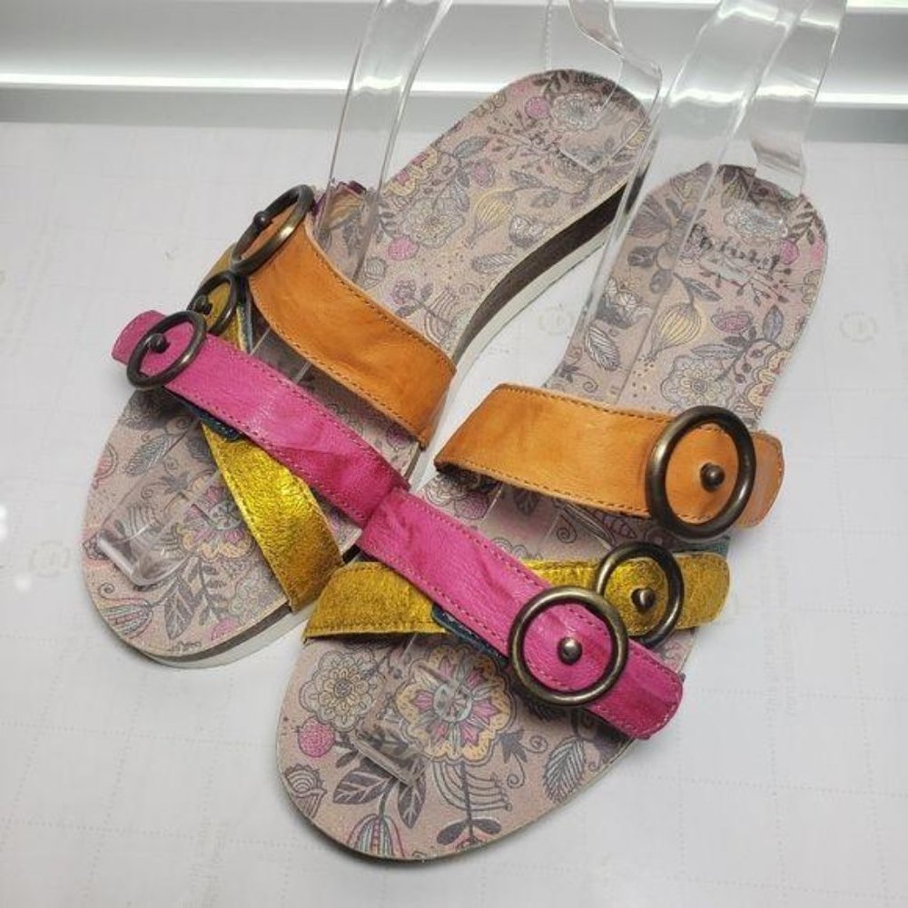 Think! Shik 3 Band Multi-color Open Toe Sandals
